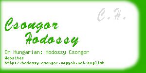 csongor hodossy business card